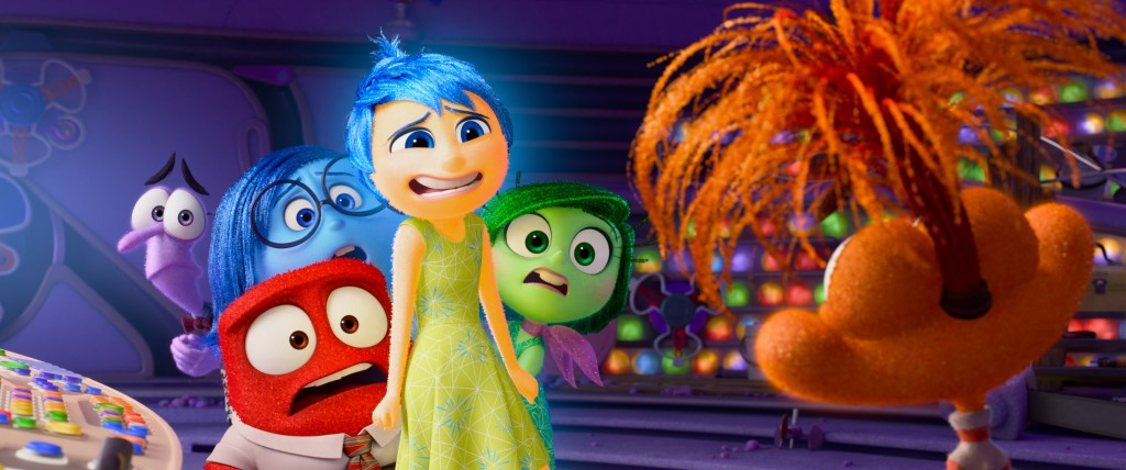 inside out hahmot. pää tunteet ja anxiety